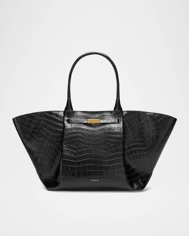 New York Croc-Embossed Tote Bag
